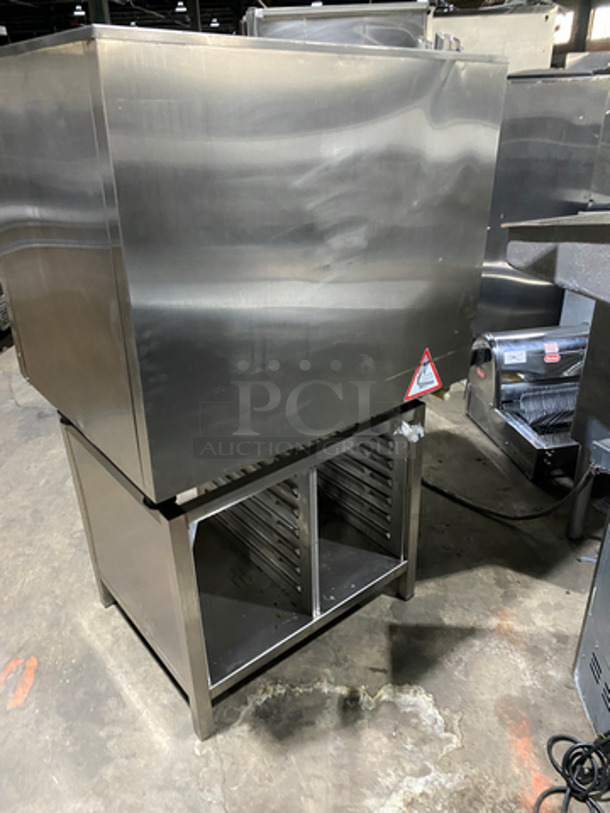 NICE! Henny Penny Commercial Natural Gas Powered Full-Size Combi Convection Oven! With View Through Door! With Underneath Pan Holding Area! Holds Full Size Pans/Trays! All Stainless Steel! On Legs! Model: LCG-6 SN: G61CB99031003780 - Image 3 of 8