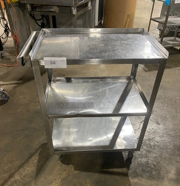 All Stainless Steel Commercial 3 Tier Cart on Commercial Casters!