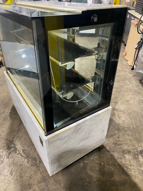 FAB! Kinco Refrigerated Bakery Display Show Case Merchandiser! With Front Straight Glass! With Marble Top & Bottom! With 2 Sliding Rear Access Doors! Model: 9213GK 220V 60HZ 1 Phase - Image 2 of 7