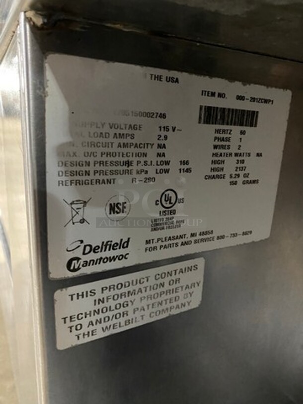 Delfield Manitowoc Commercial Refrigerated 2 Drawer Chef Base! All Stainless Steel! On Casters! - Image 7 of 8