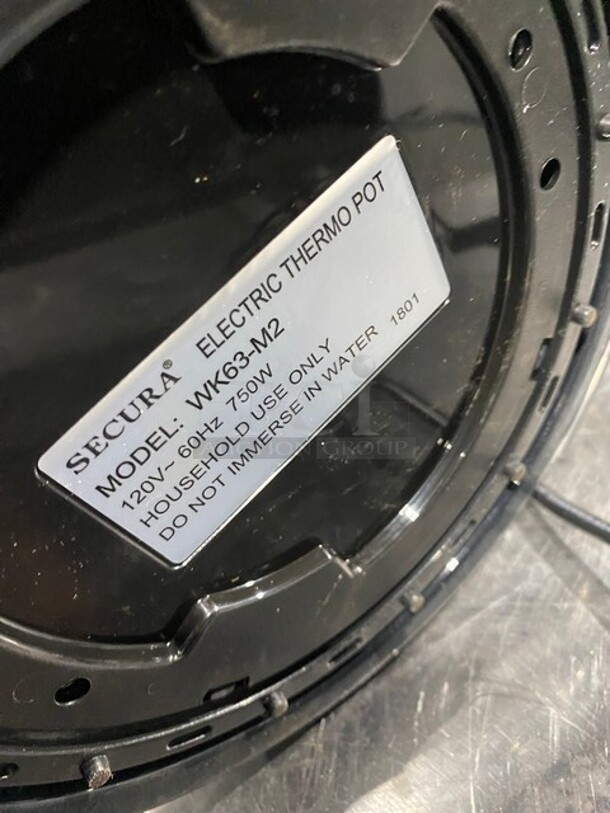 Secura Electric Water Boiler! Electric Hot Pot Kettle! Model: WK63M2 - Image 7 of 8