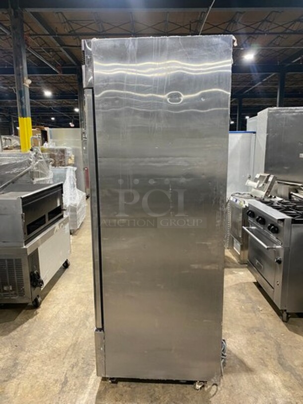 Turbo Air Commercial Single Door Reach In Freezer! With Pan Rack! Solid Stainless Steel! On Casters! Model: TSF23SD 115V 60HZ 1 Phase - Image 4 of 10