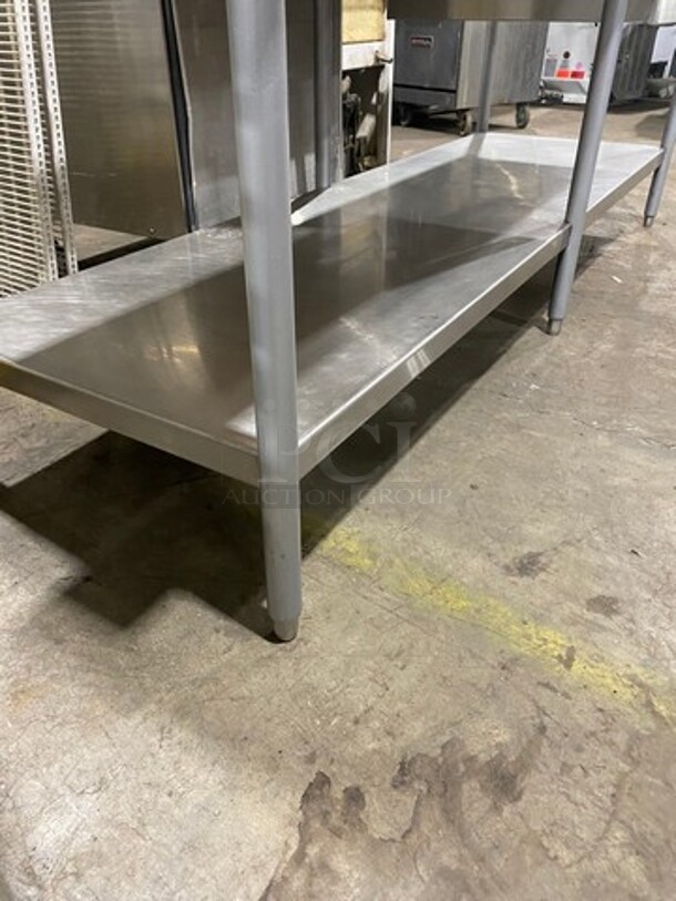 Commercial Butcher Block Table! With Storage Space Underneath! With Single Drawer! Stainless Steel Body! On Legs! - Image 7 of 8