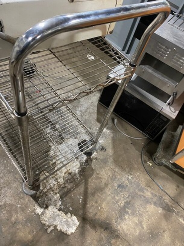 Commercial 2 Tier Utility Cart! Stainless Steel! On Casters! - Image 3 of 5