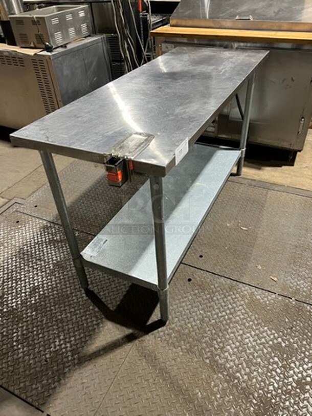Eagle Solid Stainless Steel Work Top/ Prep Table! With Storage Space Underneath! On Legs! Model: ET2460B SN: 1003232092 - Image 2 of 5