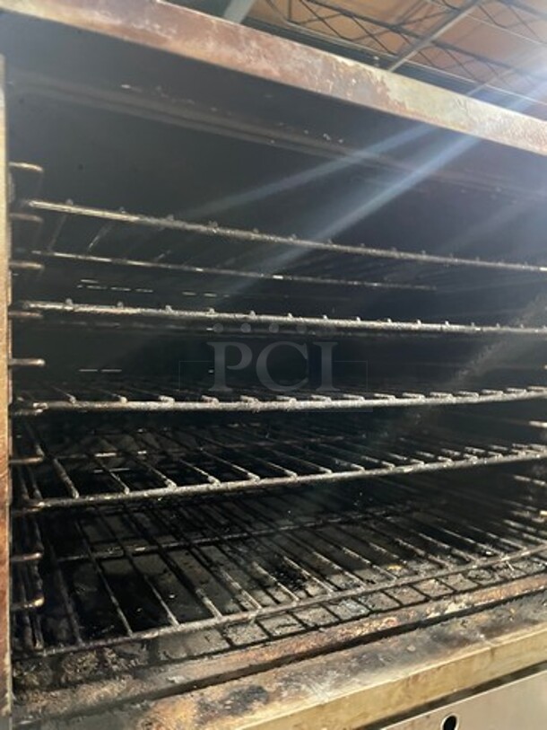 Sunfire Double Stacked Natural Gas Powered Convection Oven! All Stainless Steel! On Legs!  - Image 6 of 10