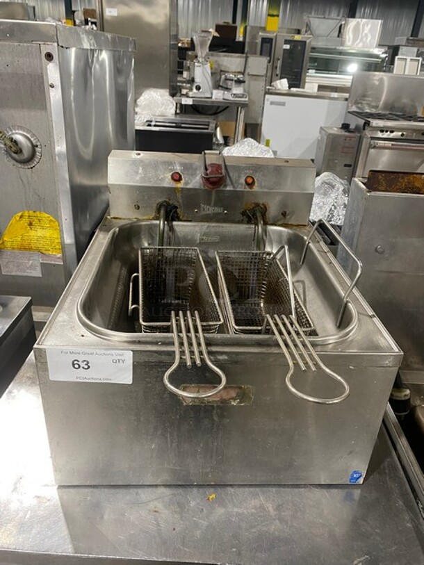 Cecilware Countertop Electric Powered Deep Fat Fryer! With Backsplash! All Stainless Steel! SN: N418971 - Image 1 of 9