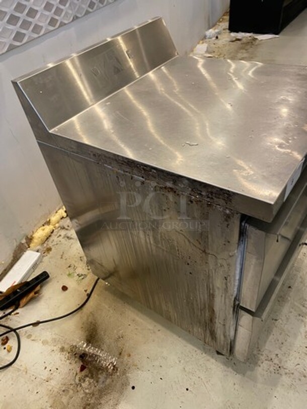 Continental Commercial 2 Drawer Lowboy/Worktop Freezer! With Back Splash! All Stainless Steel! WORKING WHEN REMOVED! Model: SWF27BS SN: 15865654 115V 60HZ 1 Phase - Image 5 of 9