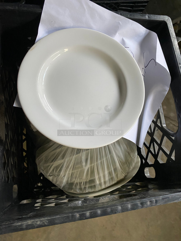 Assorted Size And Style Dishware! Includes Black Poly Crates! 4x Your Bid! - Image 4 of 6