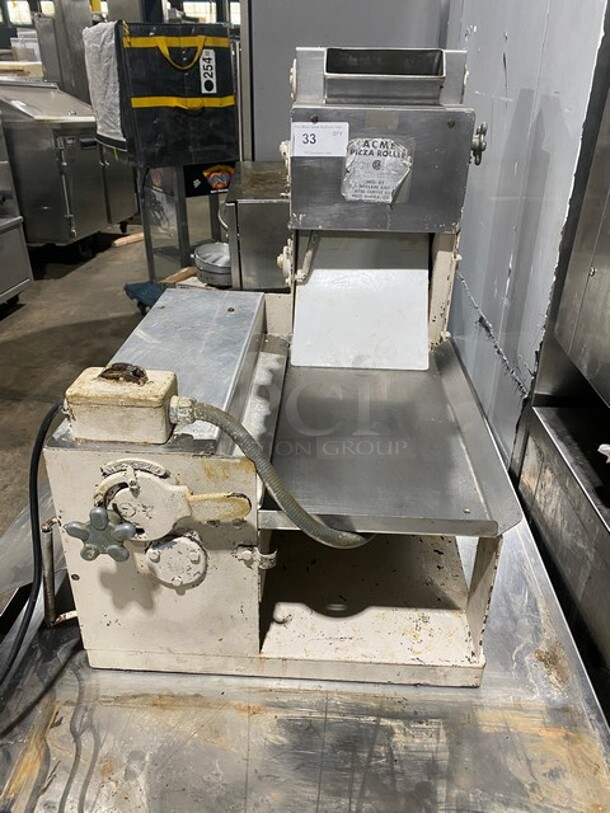 Acme All Stainless Steel Commercial Countertop Dough Sheeter! SN:7-3043 115V 1PH - Item #1114088