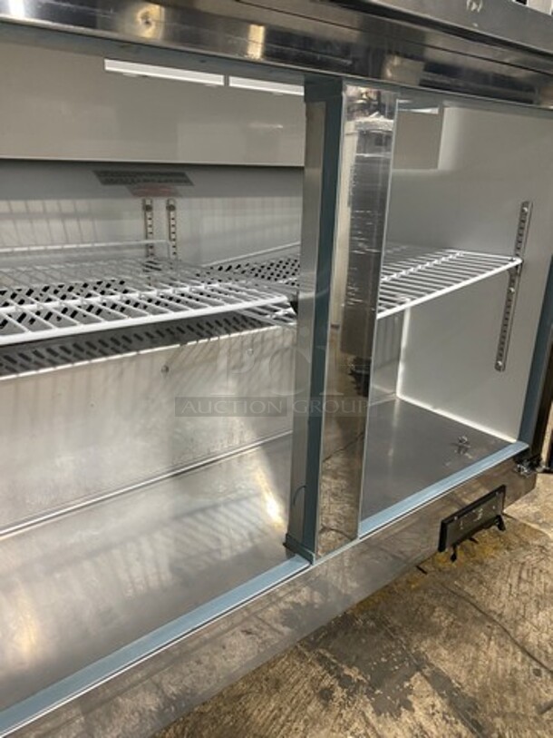 Kool It Commercial Refrigerated Mega Top Sandwich Prep Table! With 2 Door Underneath Storage Space! All Stainless Steel! Model: KSP48 SN: KSP488126002 115V 60HZ 1 Phase - Image 6 of 9