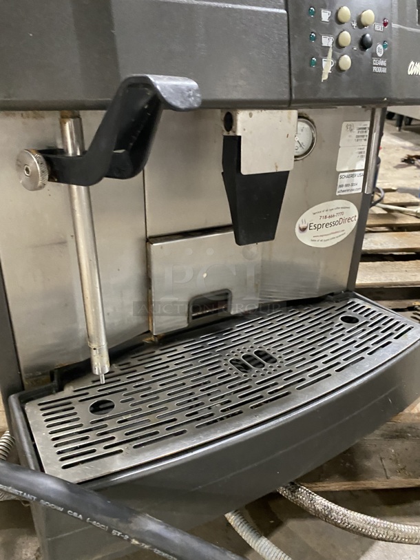 NICE! Schaerer Ambiente Stainless Steel Commercial Countertop Coffee Espresso Machine w/ 2 Hoppers and Steam Wand. 210 Volts.Espresso Machine! Model 15SO!  - Image 6 of 8
