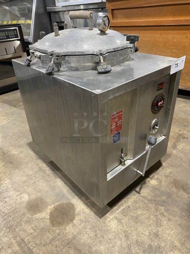 Smokaroma Commercial Electric Powered Pressure BBQ Cooker/ Smoker! All Stainless Steel! On Casters! Model: CU200F SN: 6118 208V - Image 2 of 9