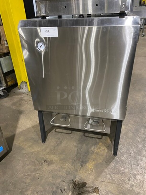 NICE! Silver King Commercial Countertop 2 Spout Refrigerated Milk Dispenser! Stainless Steel Body!