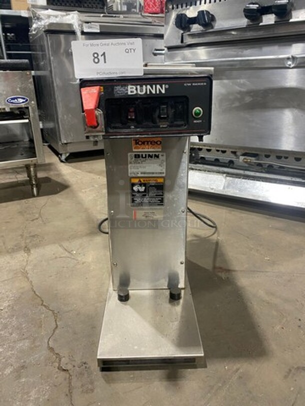 Bunn Commercial Countertop Coffee Brewing Machine! With Hot Water Dispenser! All Stainless Steel! Model CWTF15-APS Serial CWTF261704! 120V 1Phase! - Image 1 of 9