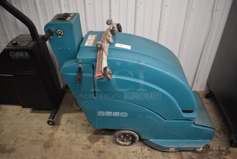 Tennant 2550 Metal Commercial Floor Burnisher Floor Cleaning Machine. 19x51x42. Cannot Test - Battery Needs To Be Charged