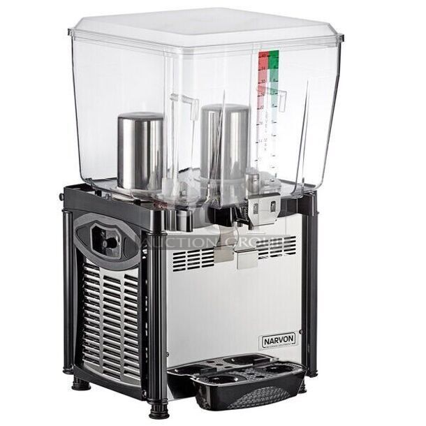 BRAND NEW IN BOX! Narvon MEGA 140S 378D10G1 Stainless Steel Commercial Single 10 Gallon Bowl Refrigerated Beverage Dispenser. 120 Volts, 1 Phase. Tested and Working! - Image 1 of 4