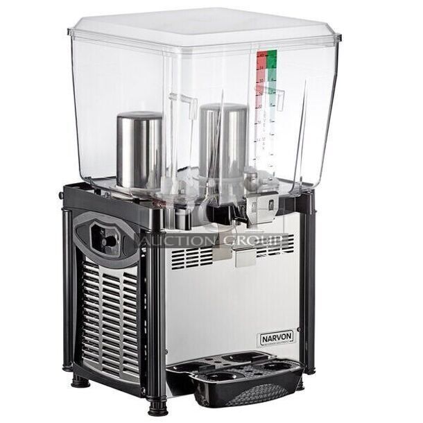 BRAND NEW IN BOX! Narvon MEGA 140S 378D10G1 Stainless Steel Commercial Single 10 Gallon Bowl Refrigerated Beverage Dispenser. 120 Volts, 1 Phase. Tested and Working! - Image 1 of 2