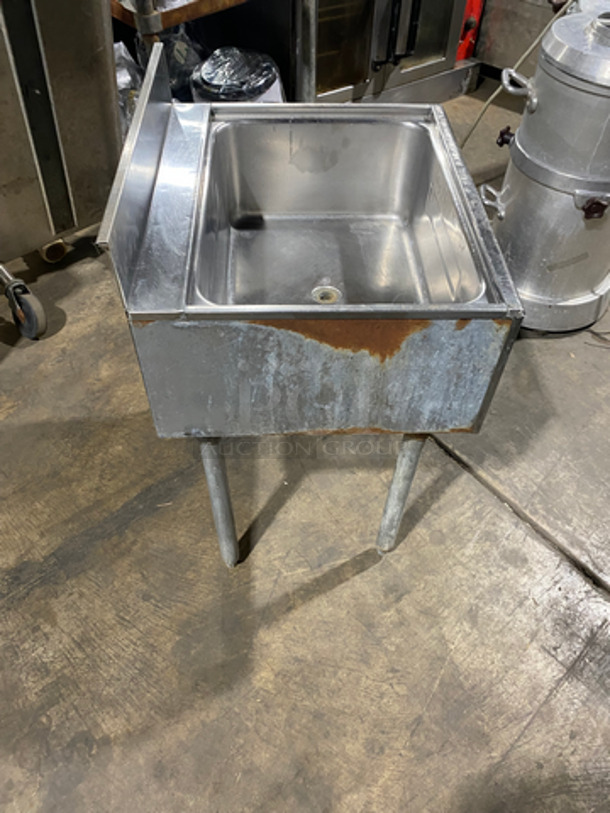 Supreme Metal Commercial Bar Ice Bin! With Backsplash! All Stainless Steel! On Legs! - Image 2 of 5