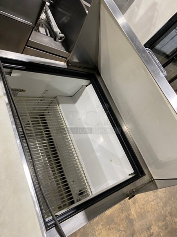 GREAT! True Commercial Refrigerated Sandwich Prep Table! With Single Door Storage Space Underneath! With Poly Coated Racks! All Stainless Steel! On Casters! Model: TSSU2712MB SN: 4999343 115V 60HZ 1 Phase - Image 8 of 10