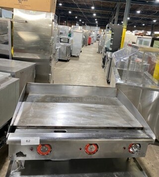 Star Max Commercial Countertop Electric Powered Flat Top Griddle! With Back And Side Splashes! All Stainless Steel! On Small Legs!