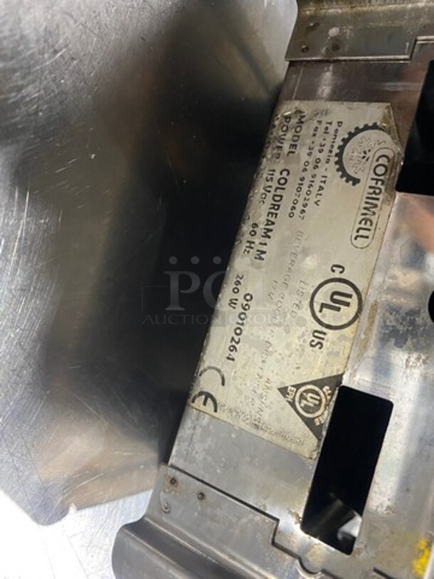 Cofrimell Commercial Countertop Refrigerated Beverage Dispenser! Model: COLDREAM1M SN: 09010264 115V - Image 9 of 11