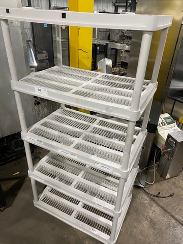 Commercial Poly 5 Tier Shelf! BUYER MUST DISMANTLE! PCI CANNOT DISMANTLE FOR SHIPPING! PLEASE CONSIDER FREIGHT CHARGES! - Image 5 of 5