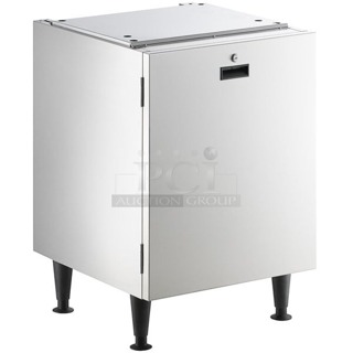 BRAND NEW SCRATCH & DENT! Scotsman HID540A-1 Meridian 21 1/4" Air Cooled Nugget Ice Machine with 40 lb. Bin, Water Dispenser, and Equipment Stand with Door - 115V, 500 lb. Top of the unit is dented. 