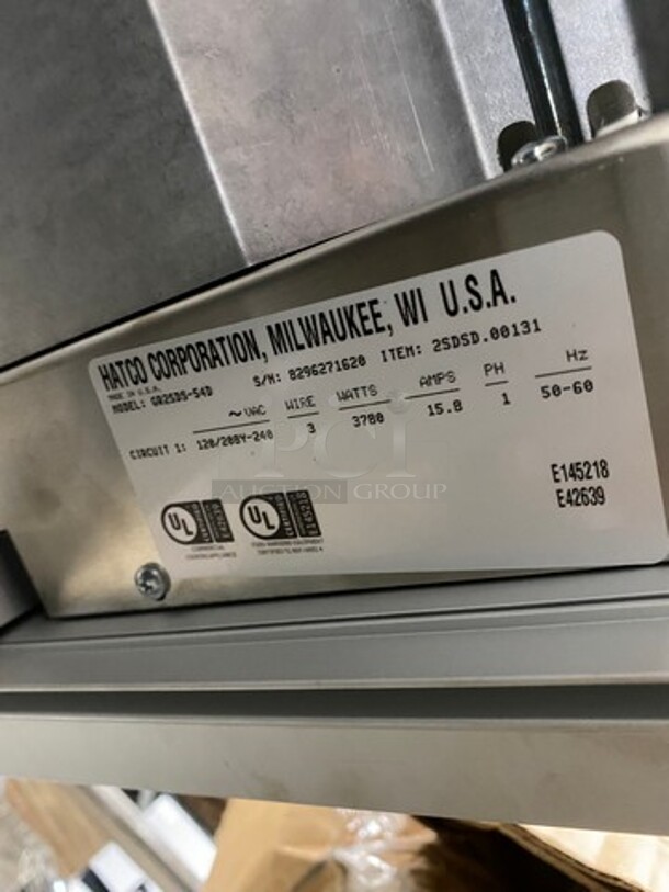 GREAT! NEW! Hatco Commercial Countertop 2 Tier Food Warming Display Rack! Model: GR2SDS54D 8296271620 120/208/240V 60HZ 1 Phase - Image 8 of 9