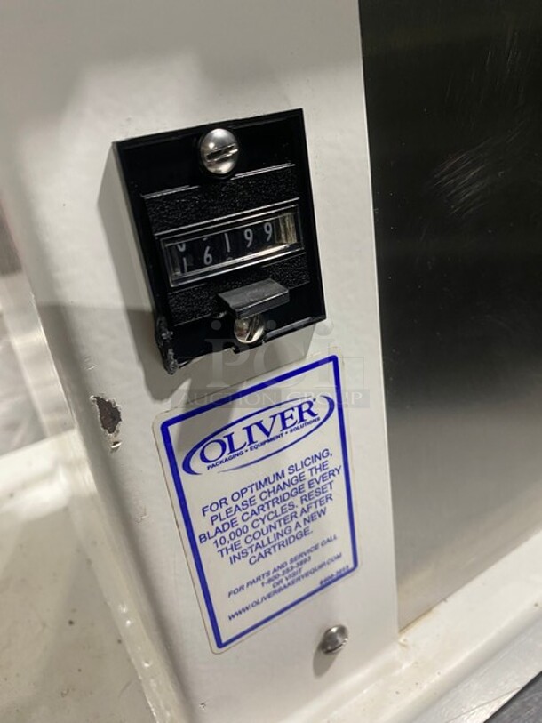Oliver Commercial Countertop Mini Chip Slicer! Working When Removed! Model 738 SN:188984 115V 60HZ 1 Phase - Image 7 of 8