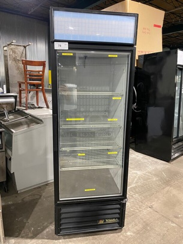 True Commercial Single Door Reach In Freezer Merchandiser! With View Through Door! Poly Coated Racks! Model: GDM23FLD SN: 7596899 115V 60HZ 1 Phase