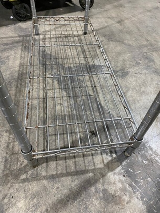 Commercial Metal 4 Tier Shelf! On Legs! BUYER MUST DISMANTLE! PCI CANNOT DISMANTLE FOR SHIPPING! PLEASE CONSIDER FREIGHT CHARGES! - Image 3 of 3