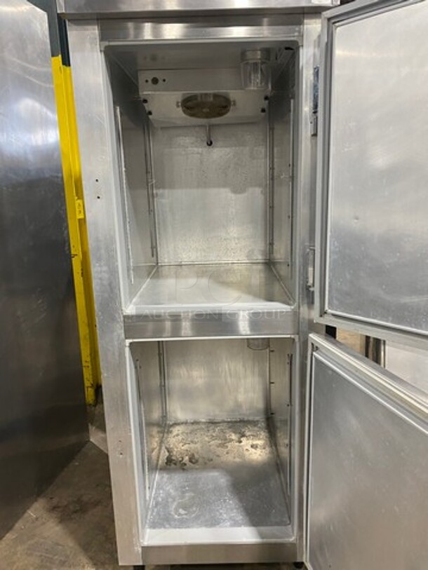 Continental Commercial Split Door Reach In Half Cooler Half Freezer Combo Unit! All Stainless Steel! On Legs! Model: 1RF SN: H9515262 115V 60HZ 1 Phase - Image 4 of 9