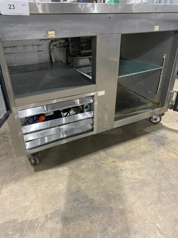 Leader Commercial Refrigerated 2 Door Lowboy! With Poly Coated Rack! All Stainless Steel! On Casters! Model: LB48SC SN: PW11M1802B 115V 60HZ 1 Phase - Image 5 of 8