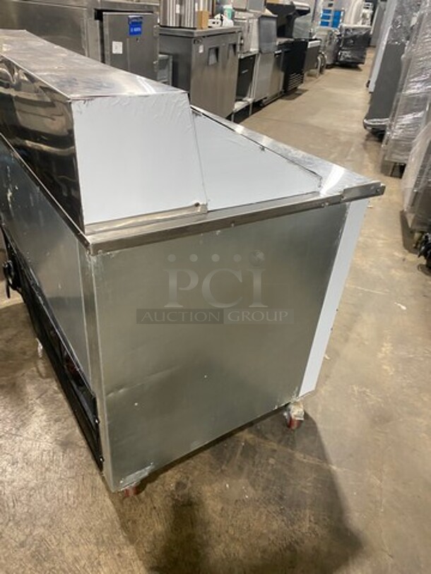 Cool Tech Commercial Refrigerated Sandwich Prep Table! With 2 Door Storage Space Underneath! All Stainless Steel! On Casters! Model: CTR48BMB SN: D025421 120V 60HZ 1 Phase - Image 4 of 9
