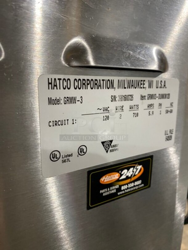 Hatco Commercial Countertop Food Warmer! All Stainless Steel! Model: GRMW3 SN: 3981680726 120V 60HZ 1 Phase - Image 5 of 9