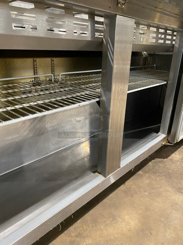 Late Model! Kelvinator Stainless Steel Commercial Mega Top Sandwich Prep Table! With 3 Doors Storage Space Underneath! On Casters! Working When Removed! MODEL KCMT70.30HC 115V - Image 6 of 10