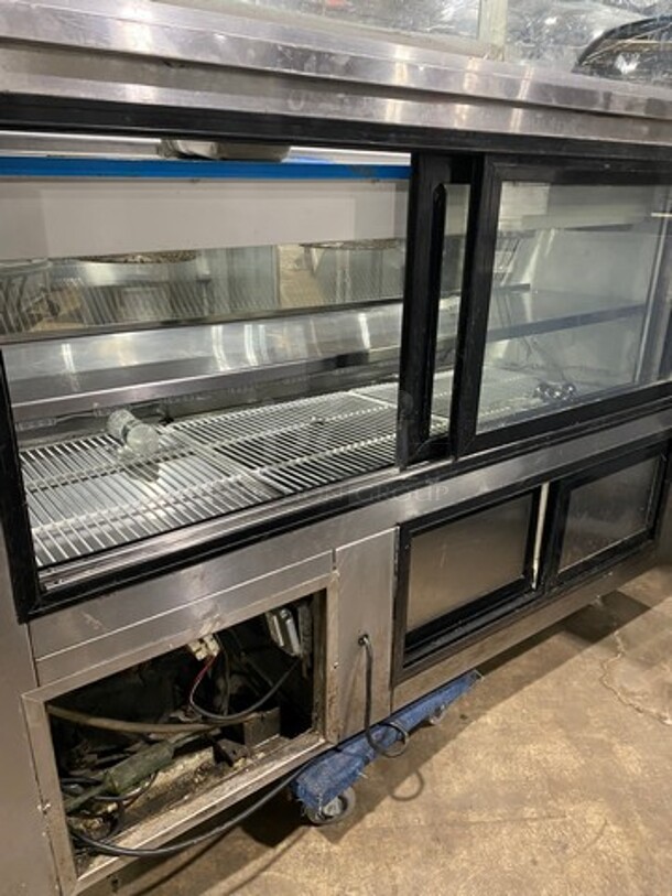 Leader Commercial Refrigerated Bakery/Deli Case! With Slanted Front Glass! With Sliding Rear Access Doors! All Stainless Steel Body! WORKING WHEN REMOVED! Model: SDL72SC SN: AA06M2315 115V 60HZ 1 Phase - Image 5 of 9