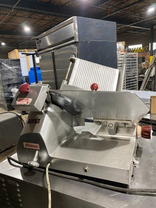 Fleetwood Commercial Countertop Deli/ Meat Slicer! All Stainless Steel! Model: 312E SN: 312CO36605 115V 60HZ 1 Phase - Image 3 of 7