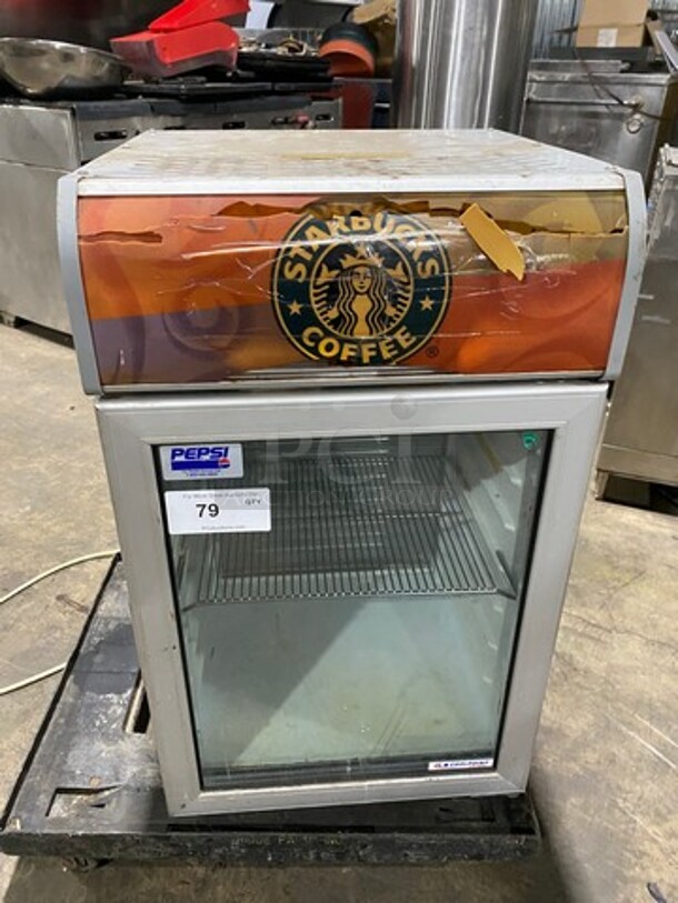 Cold Masters Countertop Mini Cooler Merchandiser! With Metal Rack! With View Through Door! Model: CT100 SN: A0655758 115V 60HZ 1 Phase