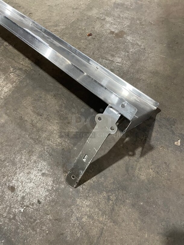 All Stainless Steel! Wall Mounted Commercial Shelf With Backsplash! - Image 4 of 4