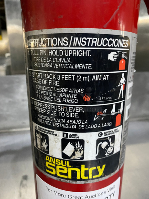 Ansul Sentry Dry Chemical Fire Extinguisher! Model: A05 Class: 3-A:10-B:C - Image 4 of 5