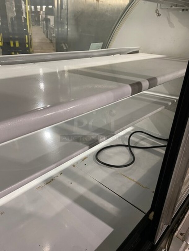 Leader Commercial Refrigerated Deli/Bakery Display Case Merchandiser! With Curved Front Glass! With Rear Access Doors! Stainless Steel Body! Model: RHDL48 SN: PT10M1682D! 115V 60HZ 1 Phase! - Image 5 of 9