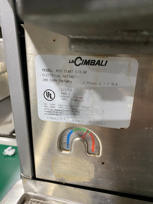 La Cimbali Commercial Countertop Espresso Machine! Stainless Steel Body! On Small Legs! Model: M29STARTC/2-NF 208/240V 60HZ 1 Phase - Image 9 of 10
