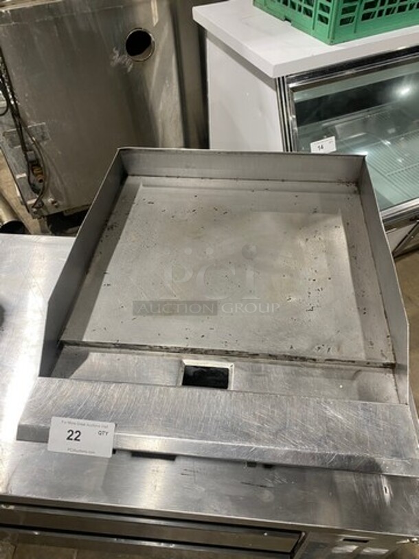 APW Commercial Countertop Natural Gas Powered Flat Top Griddle! With Back And Side Splashes! All Stainless Steel! On Small Legs! - Image 5 of 7