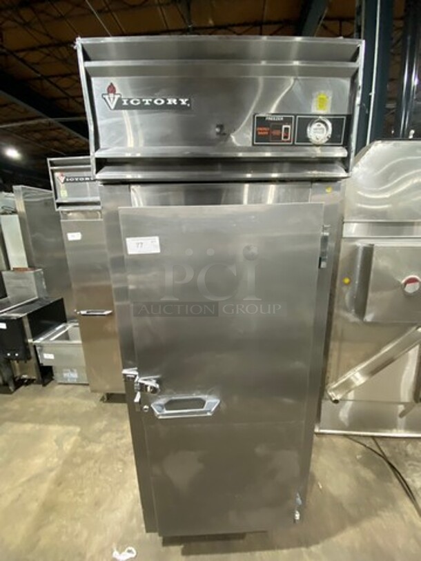 Victory Commercial Single Door Reach In Freezer! All Stainless Steel! On Legs! - Item #1099808