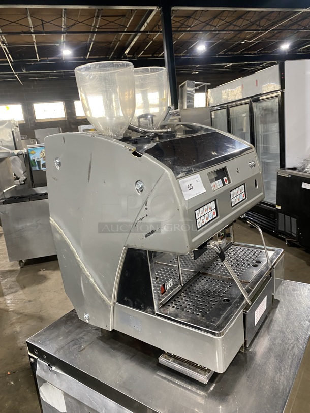 CMA Italy Commercial Countertop Espresso Machine! With Dual Coffee Bean Grinder! All Stainless Steel! Model: AK2AA SN:360152 220/230V - Image 2 of 9