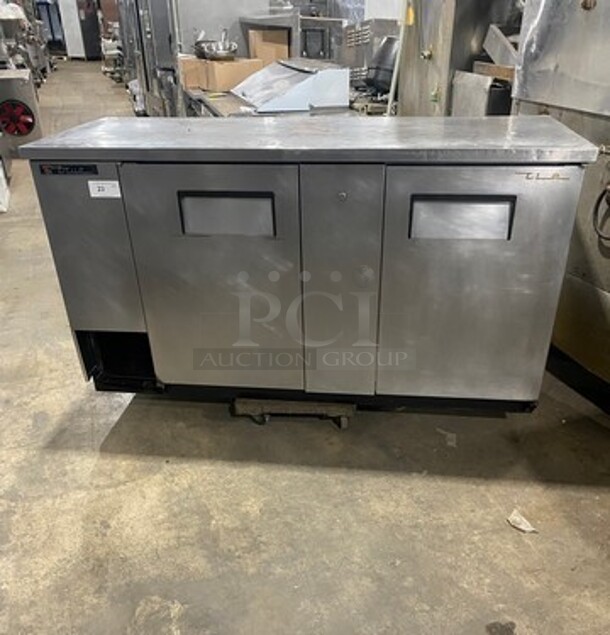 True Commercial 2 Door Bar Back Cooler! With Solid Doors! All Stainless Steel! Model: TBB3S SN: 12682008 115V 60HZ 1 Phase