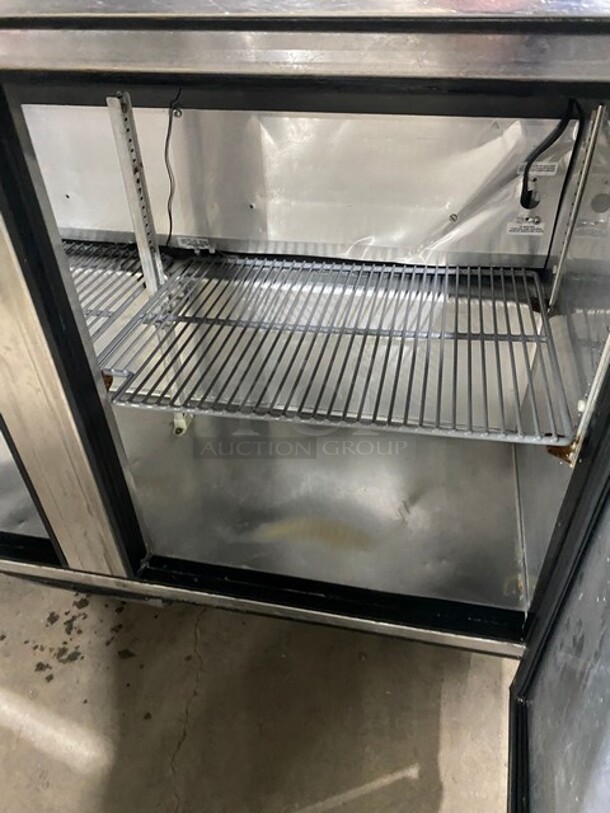 True Commercial 2 Door Lowboy/Worktop Cooler! With Poly Coated Racks! All Stainless Steel! On Casters! Model: TUC48 SN: 8455981 115V 1PH - Image 7 of 9