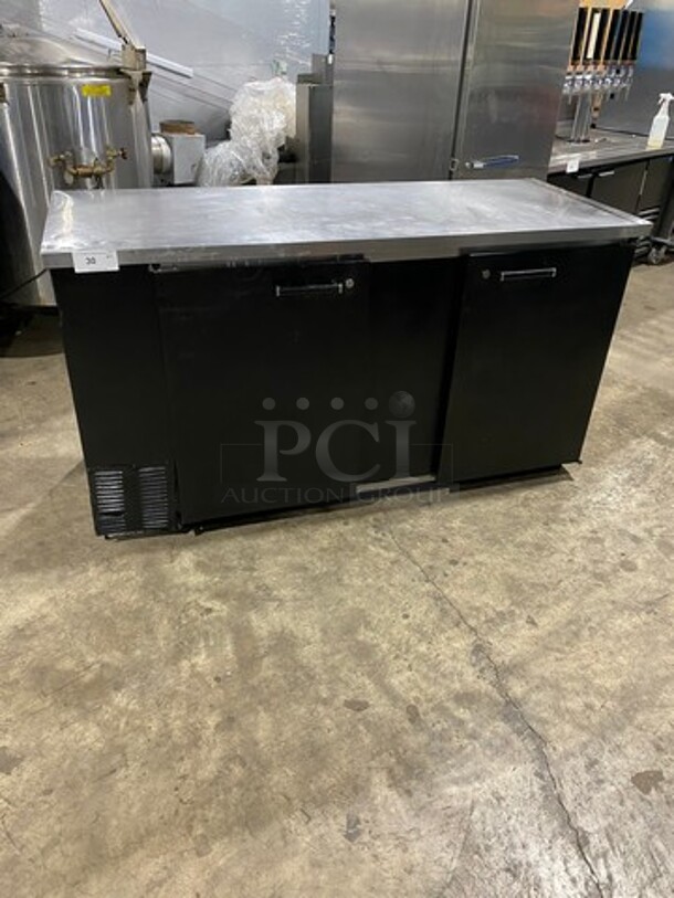 Beverage Air Commercial 2 Door Bar Back Cooler! Stainless Steel! Model: BB68 SN: 4511277 115V 60HZ 1 Phase - Image 1 of 8
